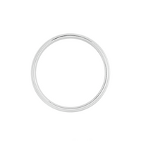 Argolla de oro blanco de 4mm con terminado mate brillante 