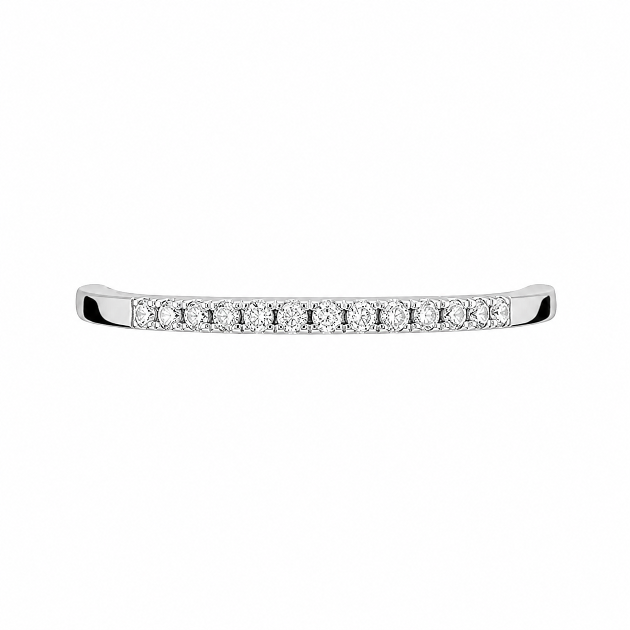 Argolla de oro blanco 18k con diamantes naturales para matrimonio 