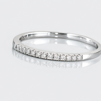 Argolla de oro blanco 18k con diamantes naturales para matrimonio 