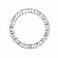 Argolla churumbela de oro blanco con diamantes 