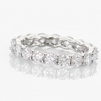 Argolla churumbela de oro blanco con diamantes 