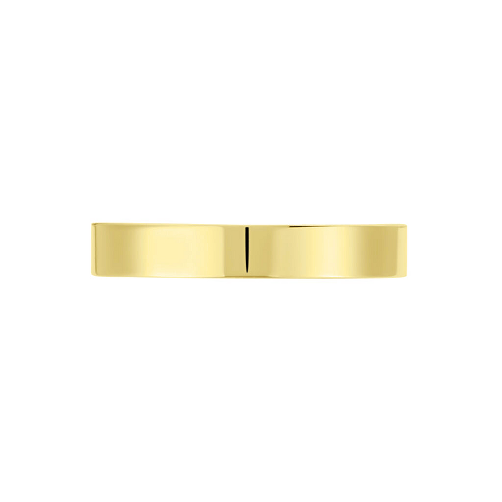 Argolla de oro amarillo 18k plana de 5mm con terminado liso brillante