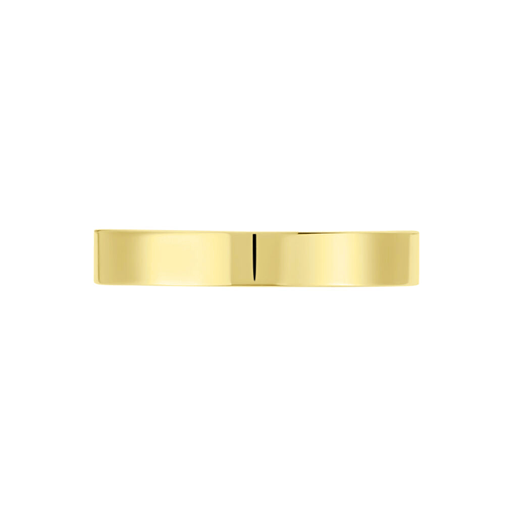 Argolla de oro amarillo 18k plana de 5mm con terminado liso brillante