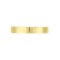 Argolla de oro amarillo 18k plana de 5mm con terminado liso brillante