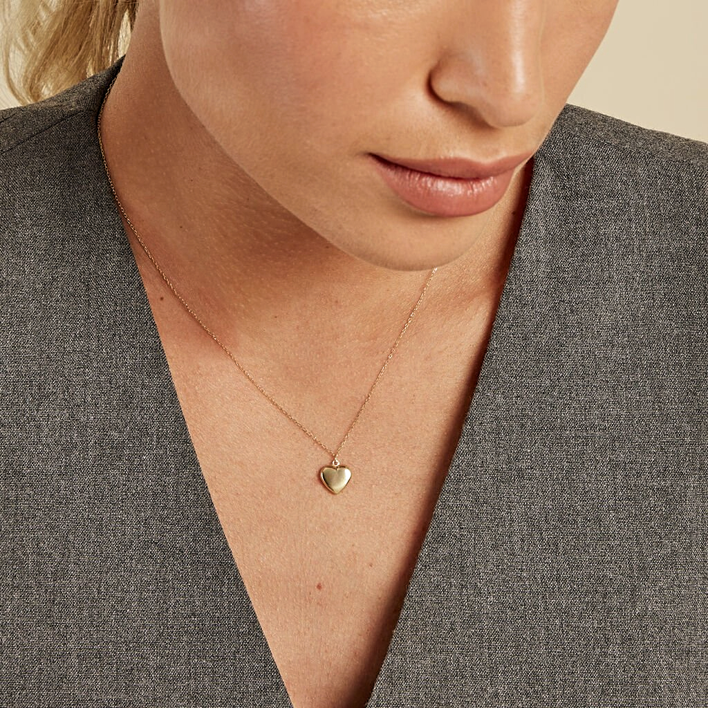 Collar en oro amarillo 18k con dije de corazón – Ciénaga