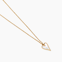 Collar Positano en oro amarillo 18k con dije de nácar en forma de corazón – Juli & Co