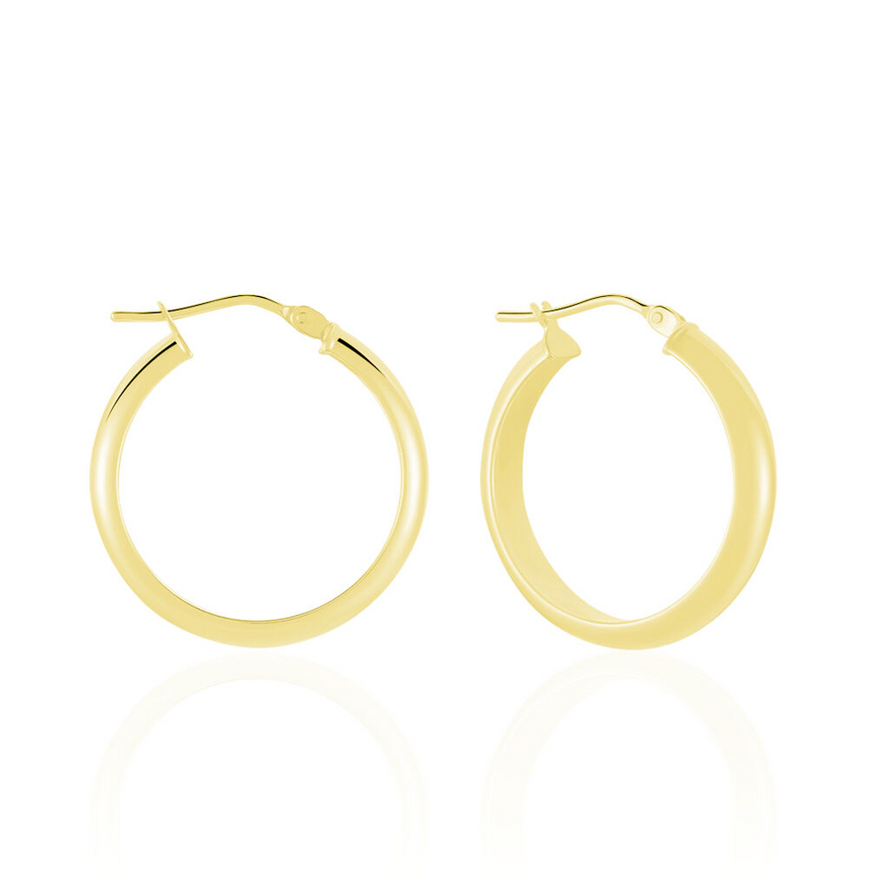 Aretes Grandes de Aro en Oro Amarillo 18k

