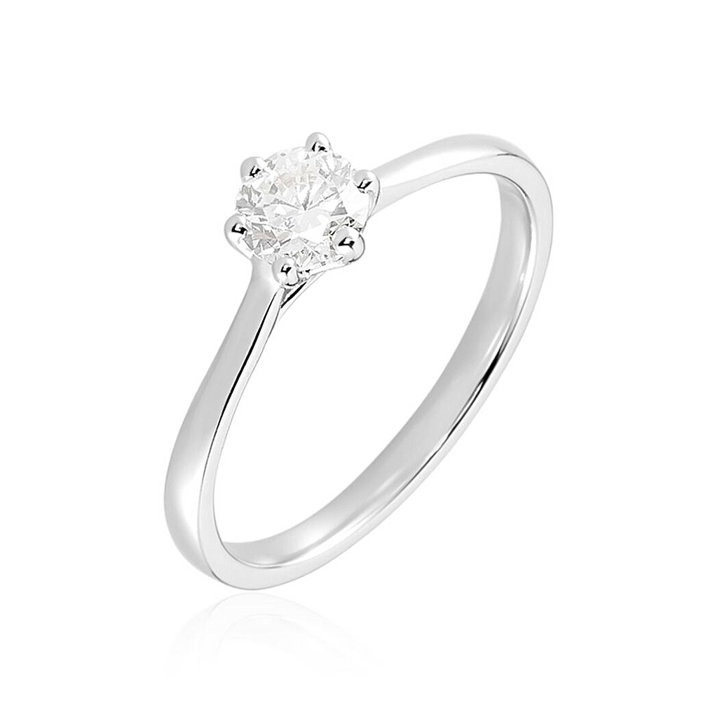 Anillo de compromiso estilo solitario con diamante natural - Long Beach