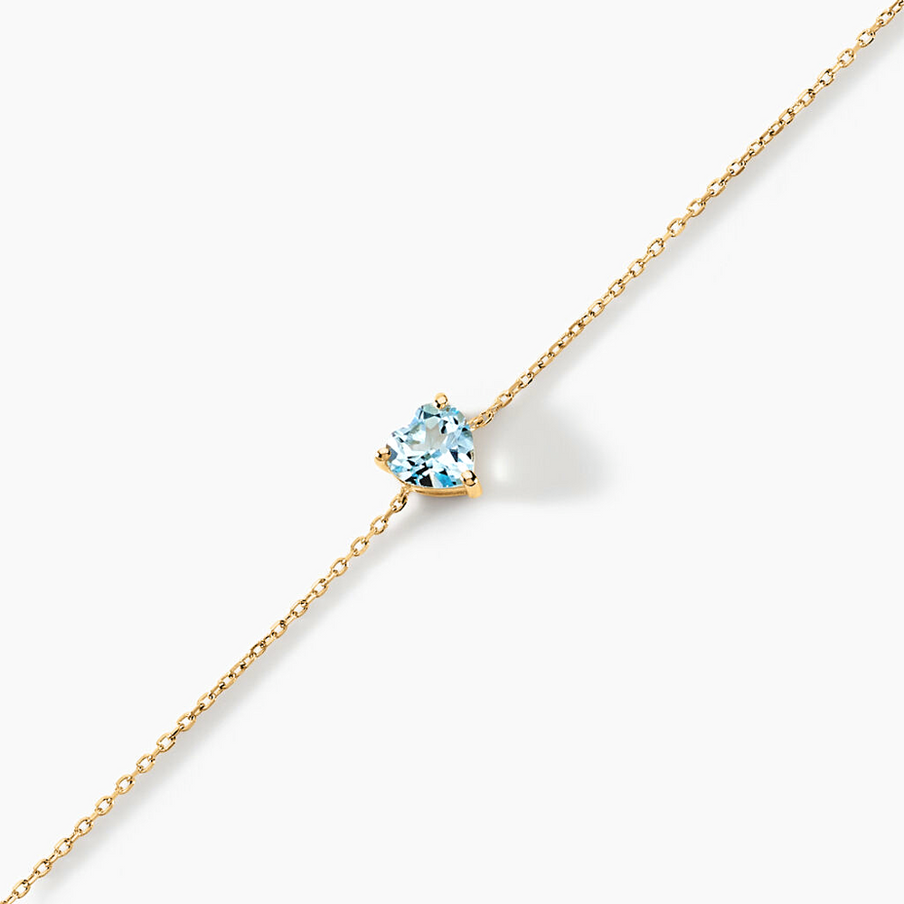 Pulsera Copacabana oro amarillo 18k con piedra en forma de corazón – Juli & Co
