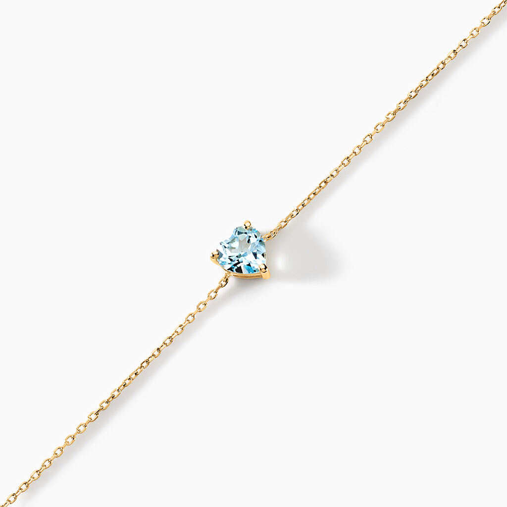 Pulsera Copacabana oro amarillo 18k con piedra en forma de corazón – Juli & Co