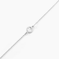 Pulsera oro blanco 18k con corazón calado – Deià Juli & Co