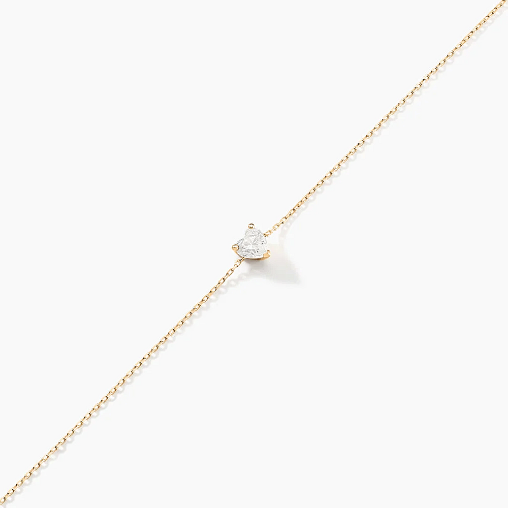Pulsera Hallstatt oro amarillo 18k con diamante en forma de corazón – Juli & Co