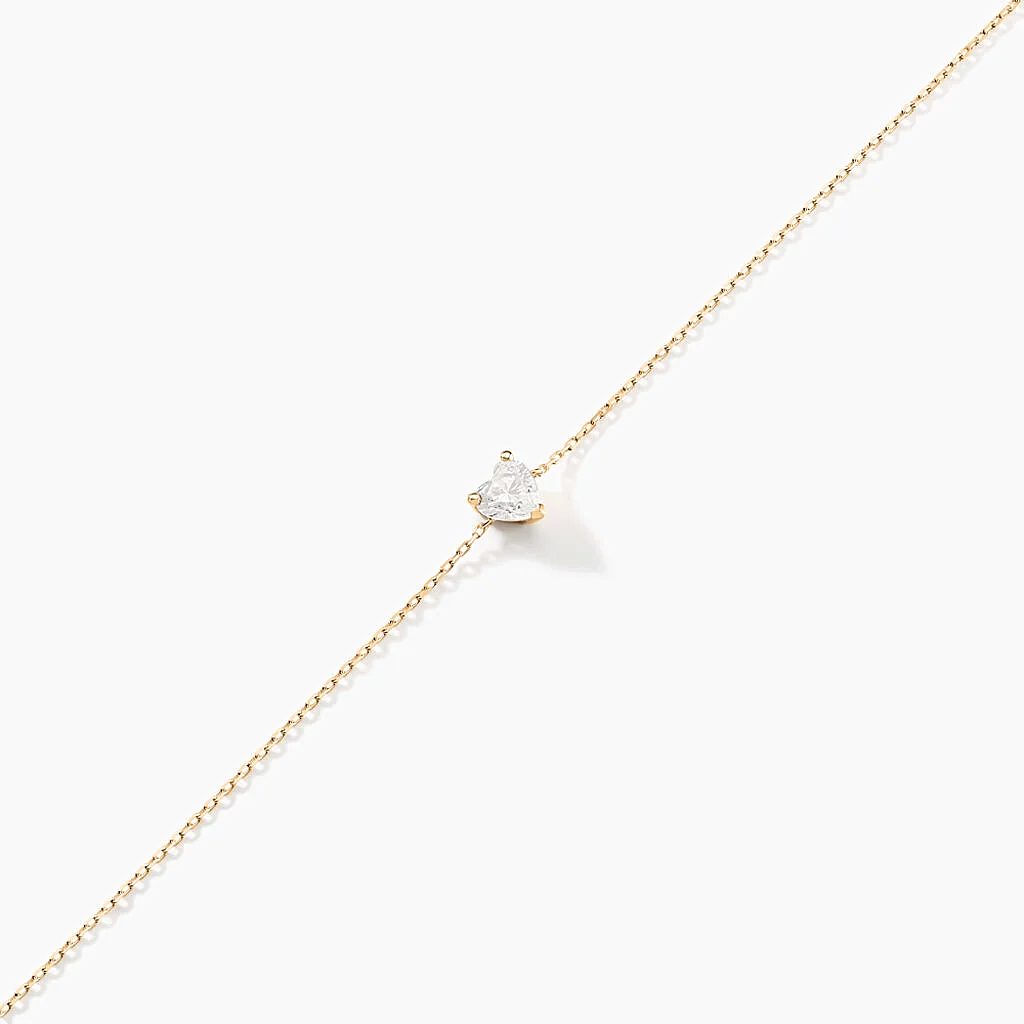 Pulsera Hallstatt oro amarillo 18k con diamante en forma de corazón – Juli & Co
