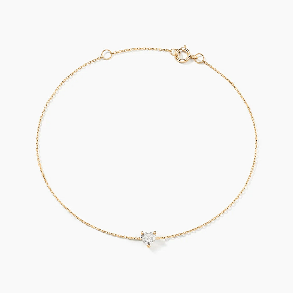 Pulsera Hallstatt oro amarillo 18k con diamante en forma de corazón – Juli & Co