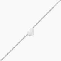 Pulsera Siena oro blanco 18k con dije corazón – Juli & Co