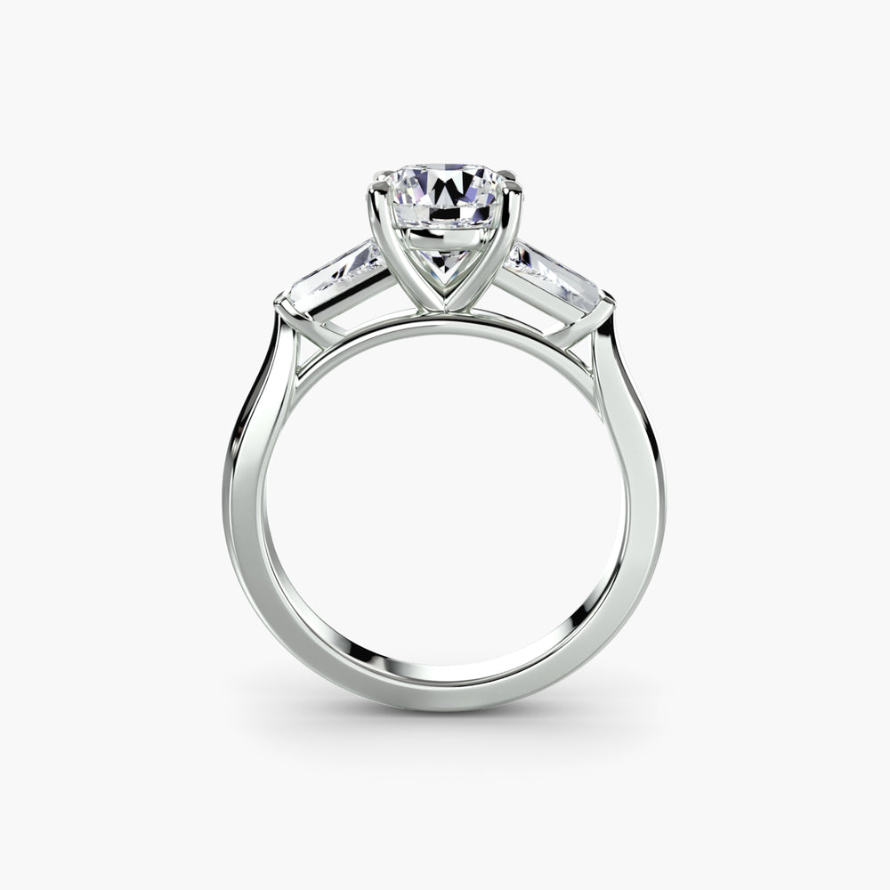 Three-Stone Ring (Baguette Side Stones)