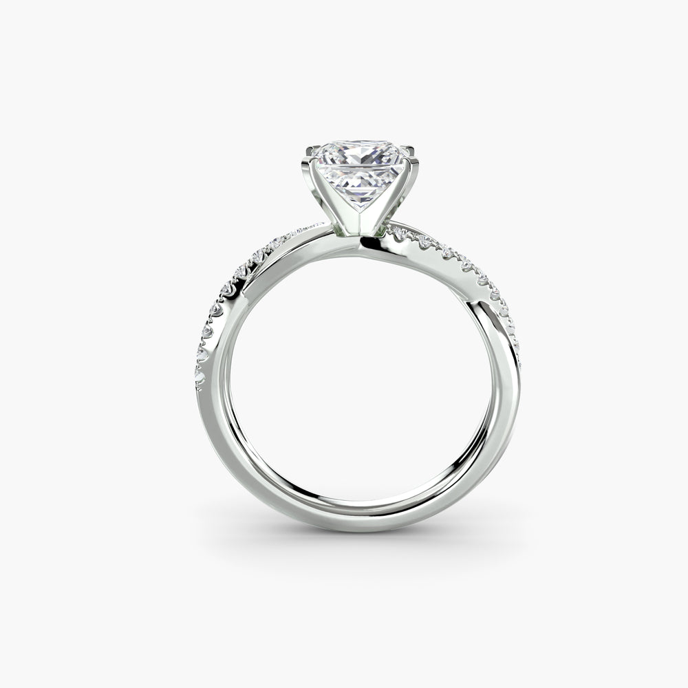 The Emerald Twist Pavé Ring