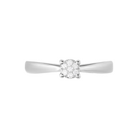 Anillo de Compromiso en Oro Blanco con Diamantes
