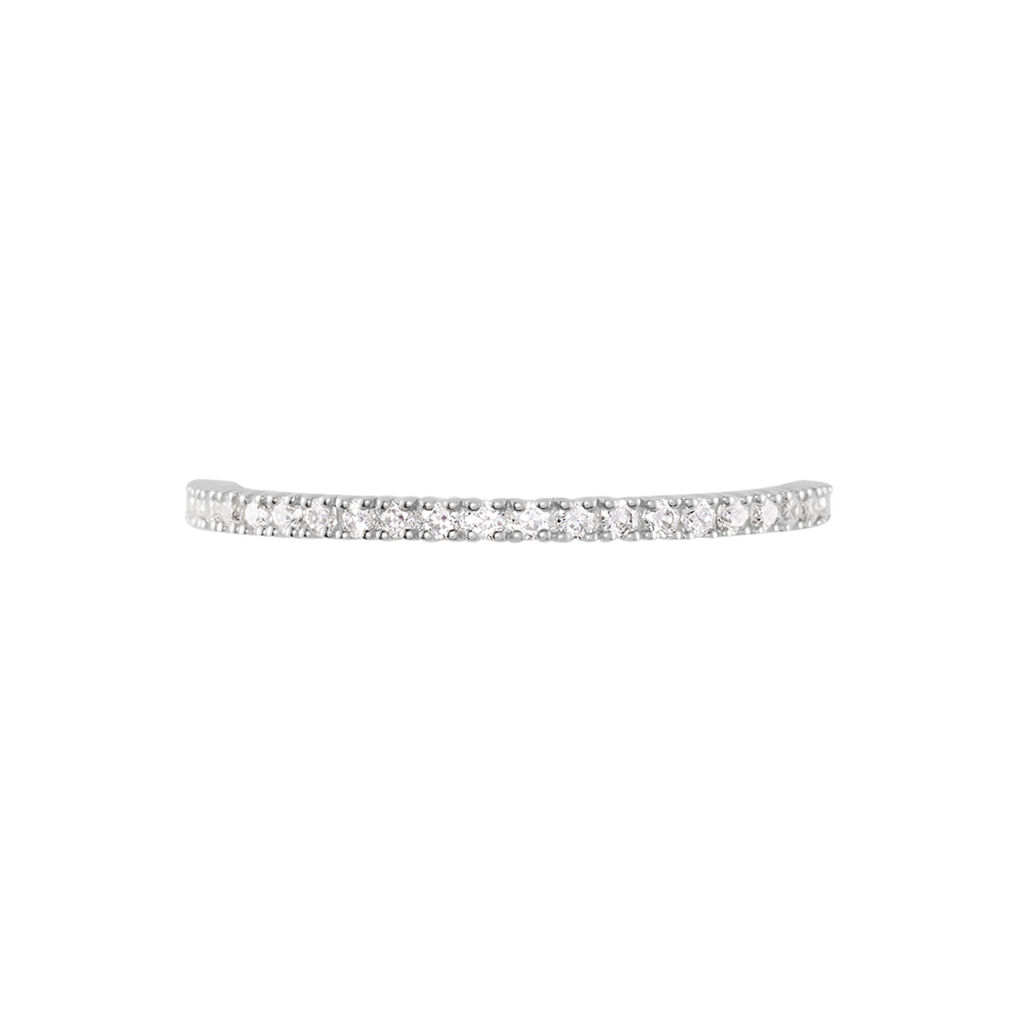 Argolla Charleston de Oro Blanco con Diamantes Naturales

