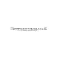 Argolla Charleston de Oro Blanco con Diamantes Naturales

